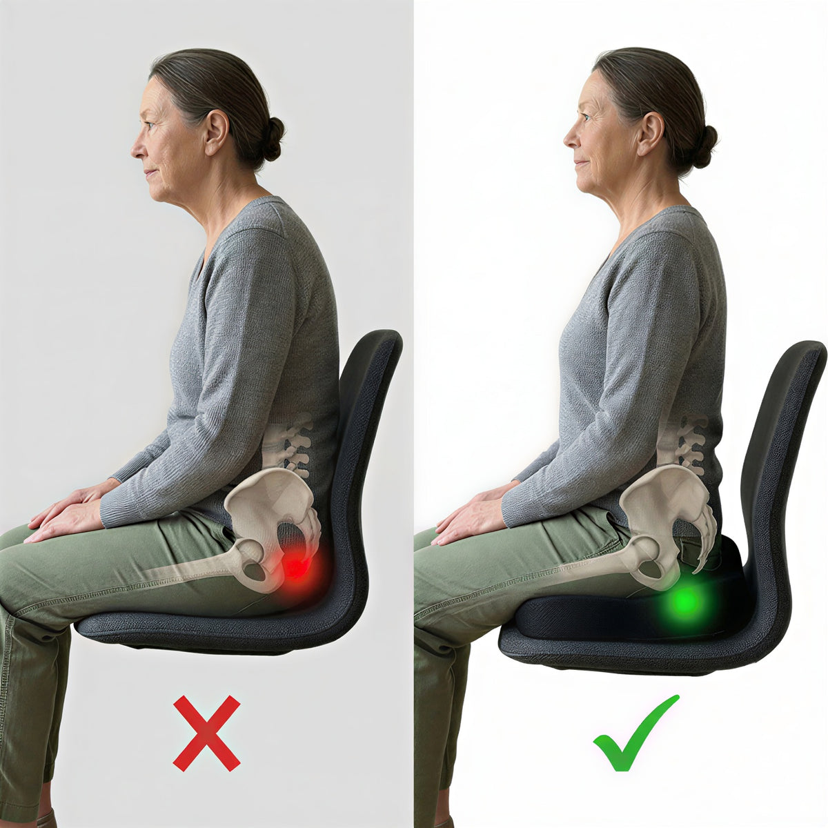 Coussin Coccyx Ergonomique Mémoire de Forme